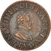 FRANCE, Double Tournois, 1606, Paris, KM #16.1, AU(50-53), Copper, CGKL #222,...