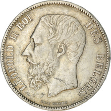 Coin, Belgium, Leopold II, 5 Francs, 5 Frank, 1867, VF(30-35), Silver, KM:24