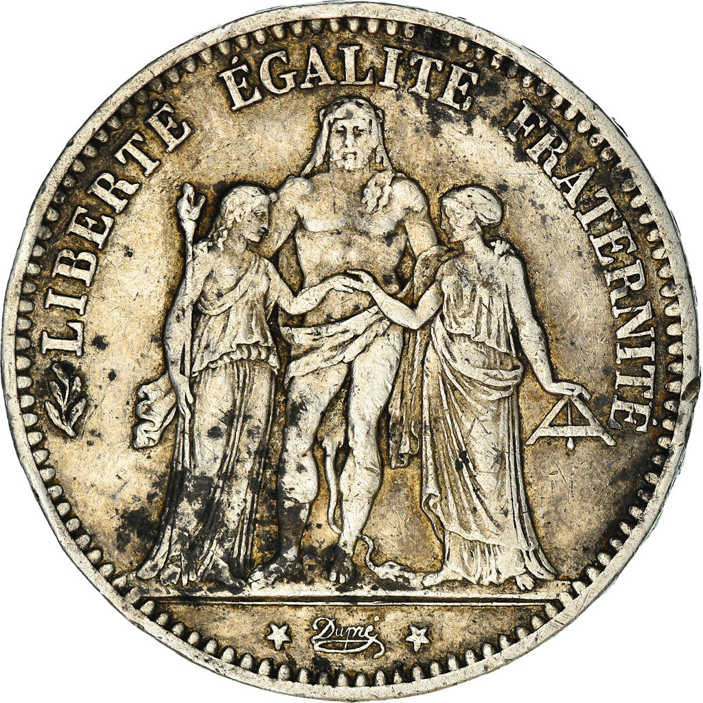 Coin, France, Hercule, 5 Francs, 1875, Paris, EF(40-45), Silver, KM:820.1