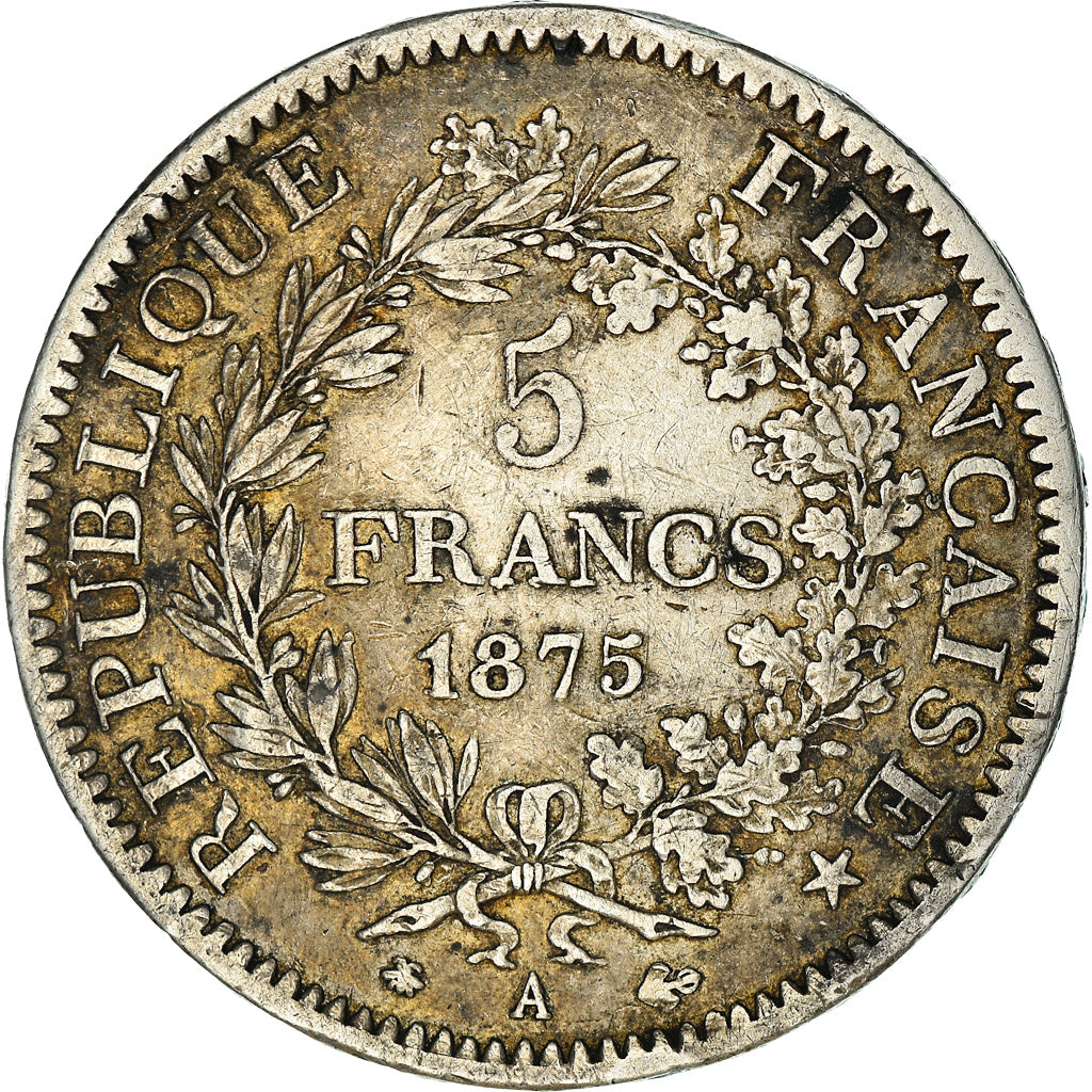 Coin, France, Hercule, 5 Francs, 1875, Paris, EF(40-45), Silver, KM:820.1