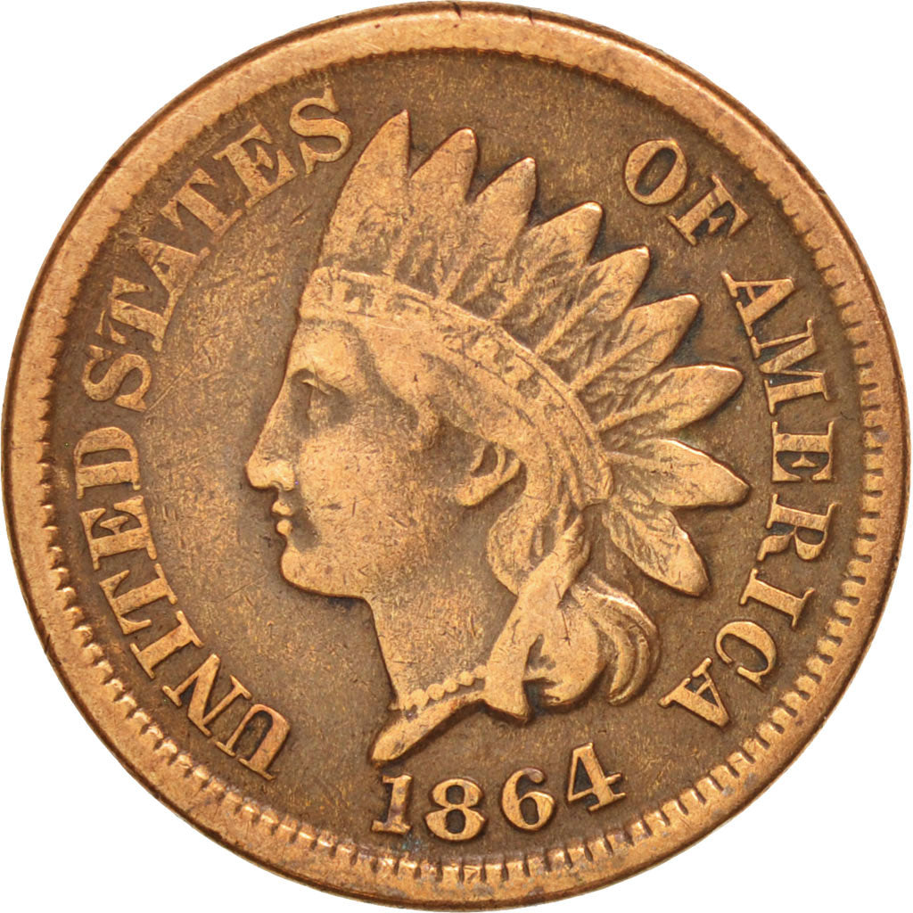 UNITED STATES, Indian Head Cent, Cent, 1864, U.S. Mint, KM #90a, VF(30-35),...