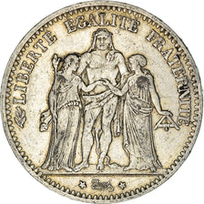 Monnaie, France, Hercule, 5 Francs, 1875, Paris, TTB, Argent, Gadoury:745a