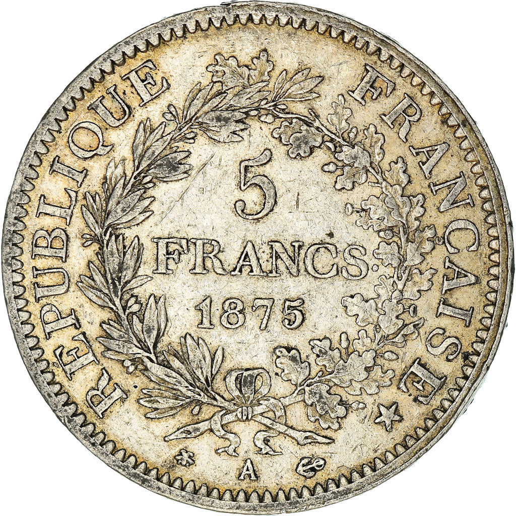 Coin, France, Hercule, 5 Francs, 1875, Paris, EF(40-45), Silver, KM:820.1