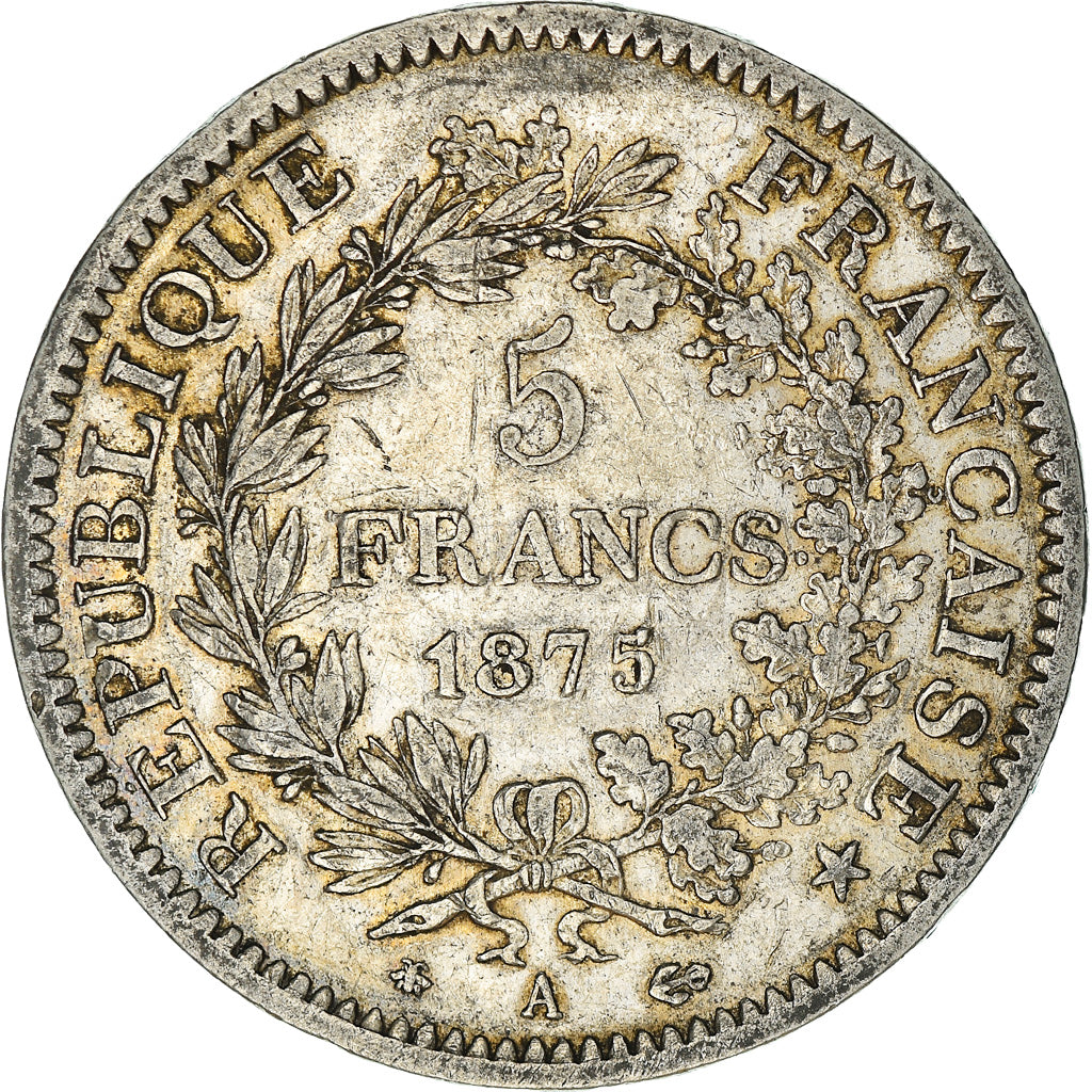 Monnaie, France, Hercule, 5 Francs, 1875, Paris, TTB, Argent, Gadoury:745a