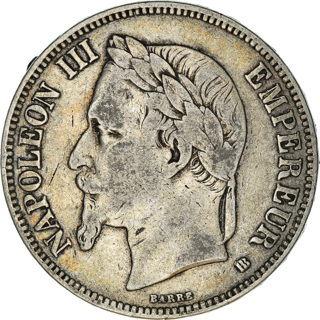 Coin, France, Napoléon III, 5 Francs, 1869, Strasbourg, VF(30-35), Silver