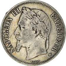 Coin, France, Napoléon III, 5 Francs, 1869, Strasbourg, VF(30-35), Silver