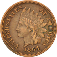 UNITED STATES, Indian Head Cent, Cent, 1864, U.S. Mint, KM #90a, EF(40-45),...
