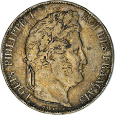 Coin, France, Louis-Philippe, 5 Francs, 1845, Lille, VF(30-35), Silver