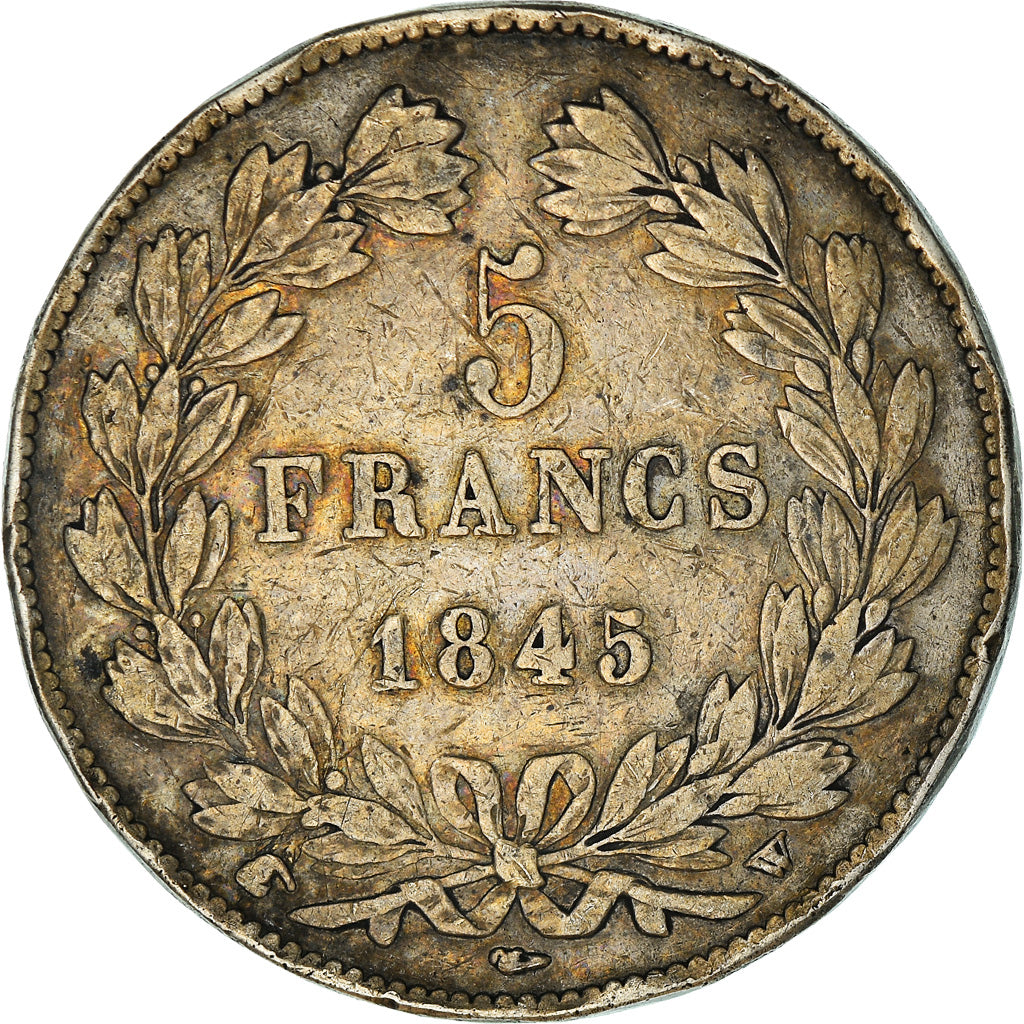 Coin, France, Louis-Philippe, 5 Francs, 1845, Lille, VF(30-35), Silver