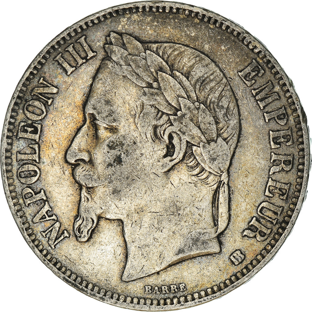 Coin, France, Napoléon III, 5 Francs, 1869, Strasbourg, VF(30-35), Silver