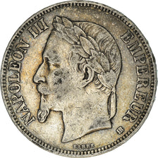 Coin, France, Napoléon III, 5 Francs, 1869, Strasbourg, VF(30-35), Silver