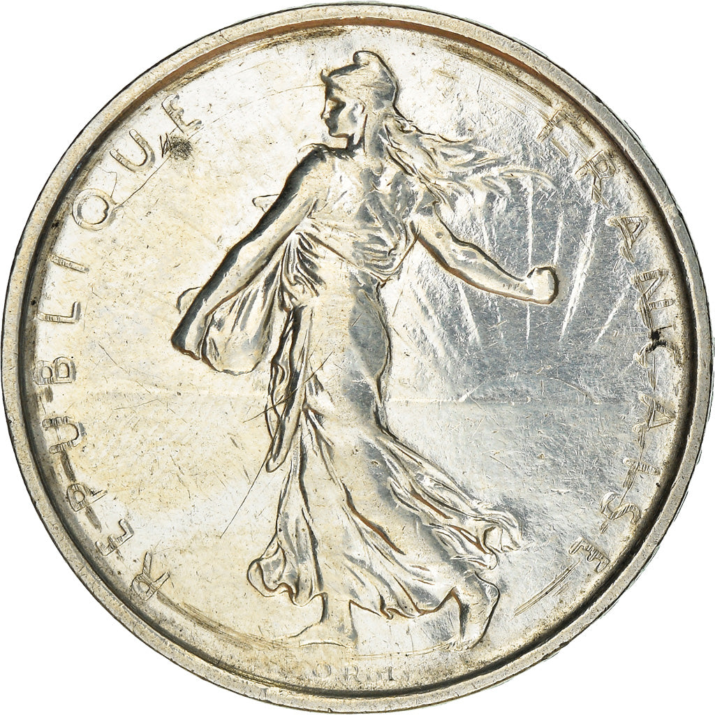 Moneta, Francja, Semeuse, 5 Francs, 1968, AU(55-58), Srebro, KM:926, Gadoury:770