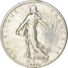 Moneta, Francia, Semeuse, 2 Francs, 1909, Paris, MB+, Argento, KM:845.1