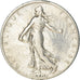Moneta, Francia, Semeuse, 2 Francs, 1909, Paris, MB+, Argento, KM:845.1