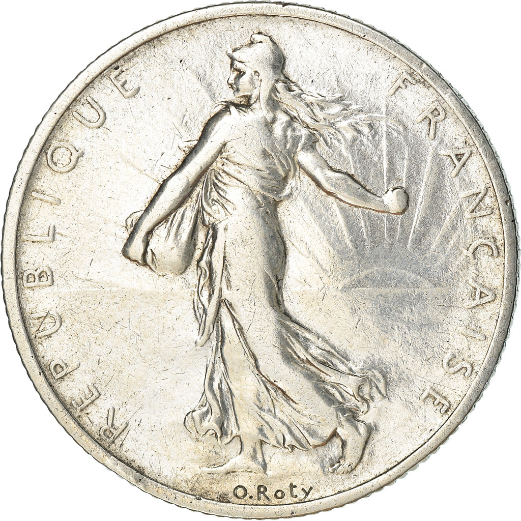 Moeda, França, Semeuse, 2 Francs, 1912, Paris, VF(30-35), Prata, KM:845.1