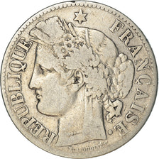 Coin, France, Cérès, 2 Francs, 1871, Bordeaux, VF(30-35), Silver, KM:817.2