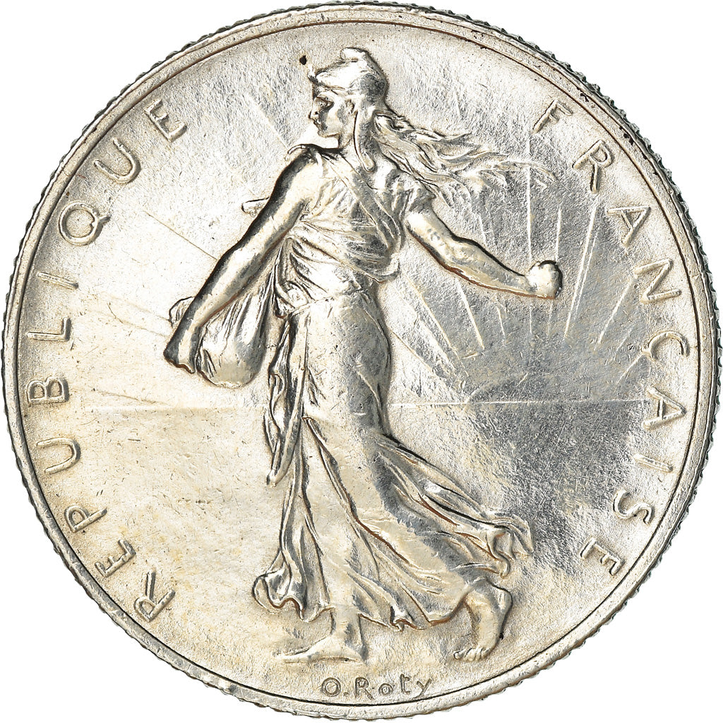 Coin, France, Semeuse, 2 Francs, 1917, Paris, AU(55-58), Silver, KM:845.1