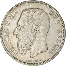 Coin, Belgium, Leopold II, 5 Francs, 5 Frank, 1875, EF(40-45), Silver, KM:24