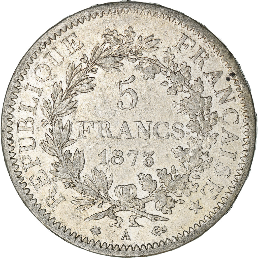 Coin, France, Hercule, 5 Francs, 1873, Paris, EF(40-45), Silver, KM:820.1