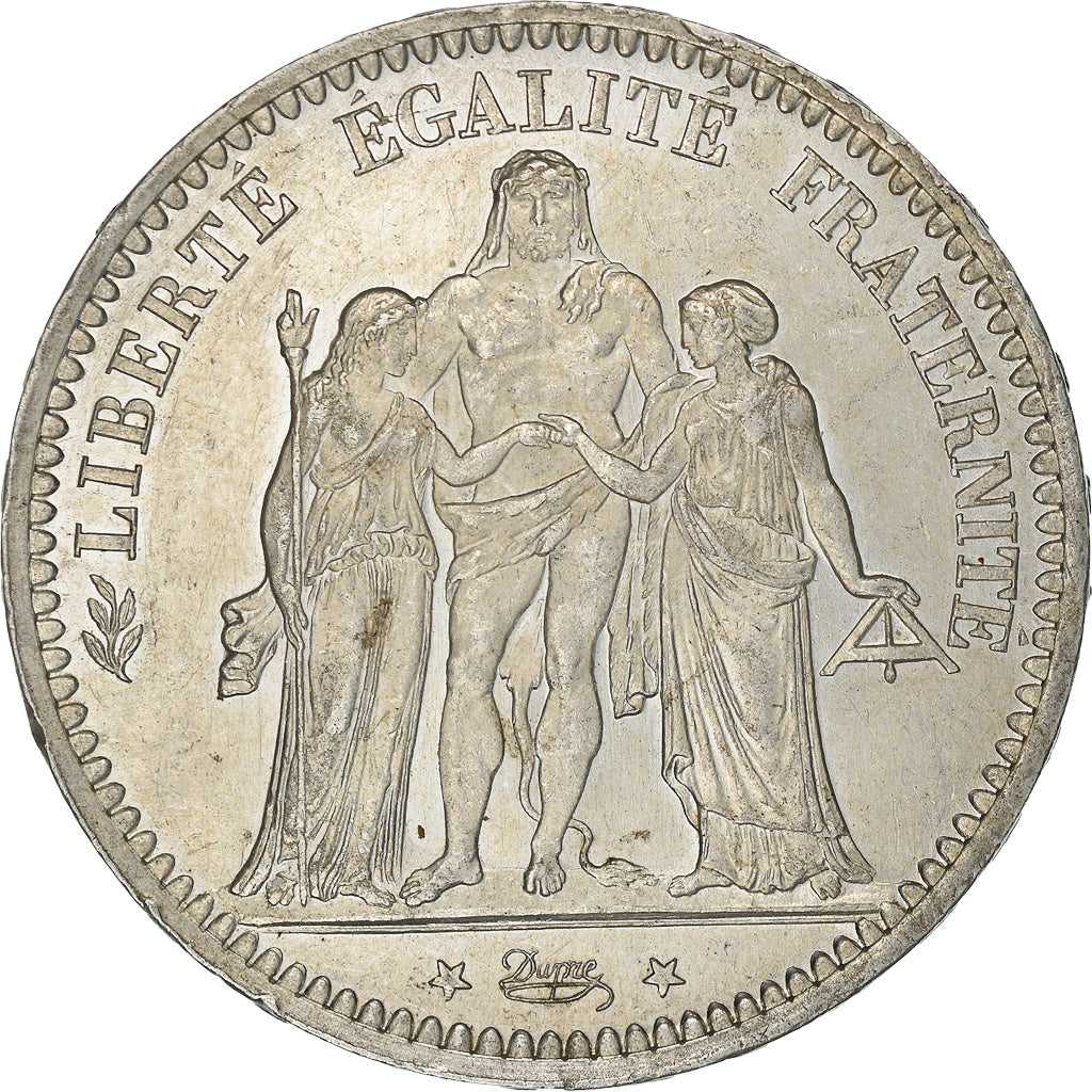 Moneta, Francia, Hercule, 5 Francs, 1873, Paris, BB+, Argento, KM:820.1