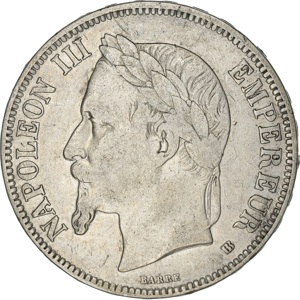 Coin, France, Napoléon III, 5 Francs, 1868, Strasbourg, VF(30-35), Silver