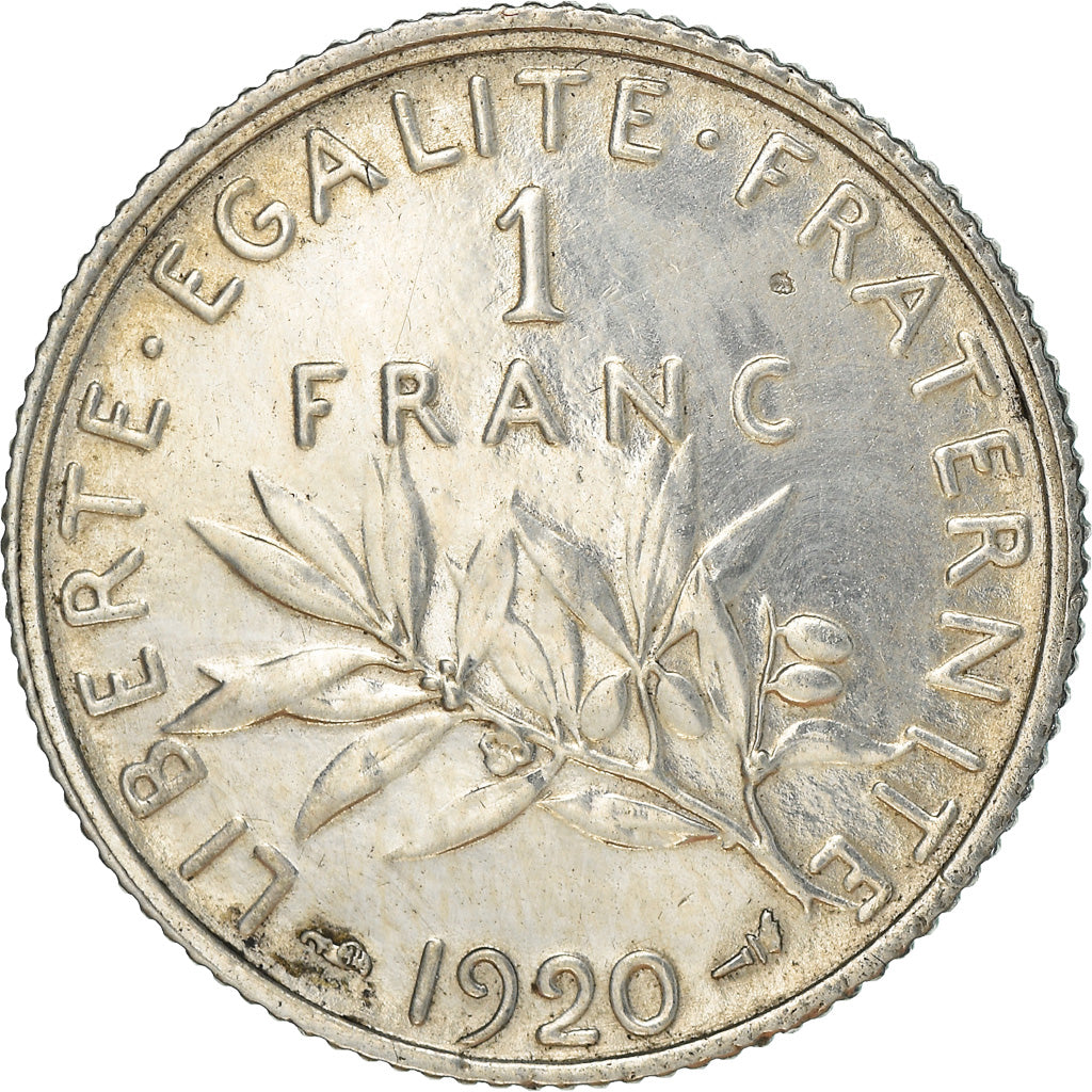 Monnaie, France, Semeuse, Franc, 1920, Paris, SUP, Argent, Gadoury:467, KM:844.1