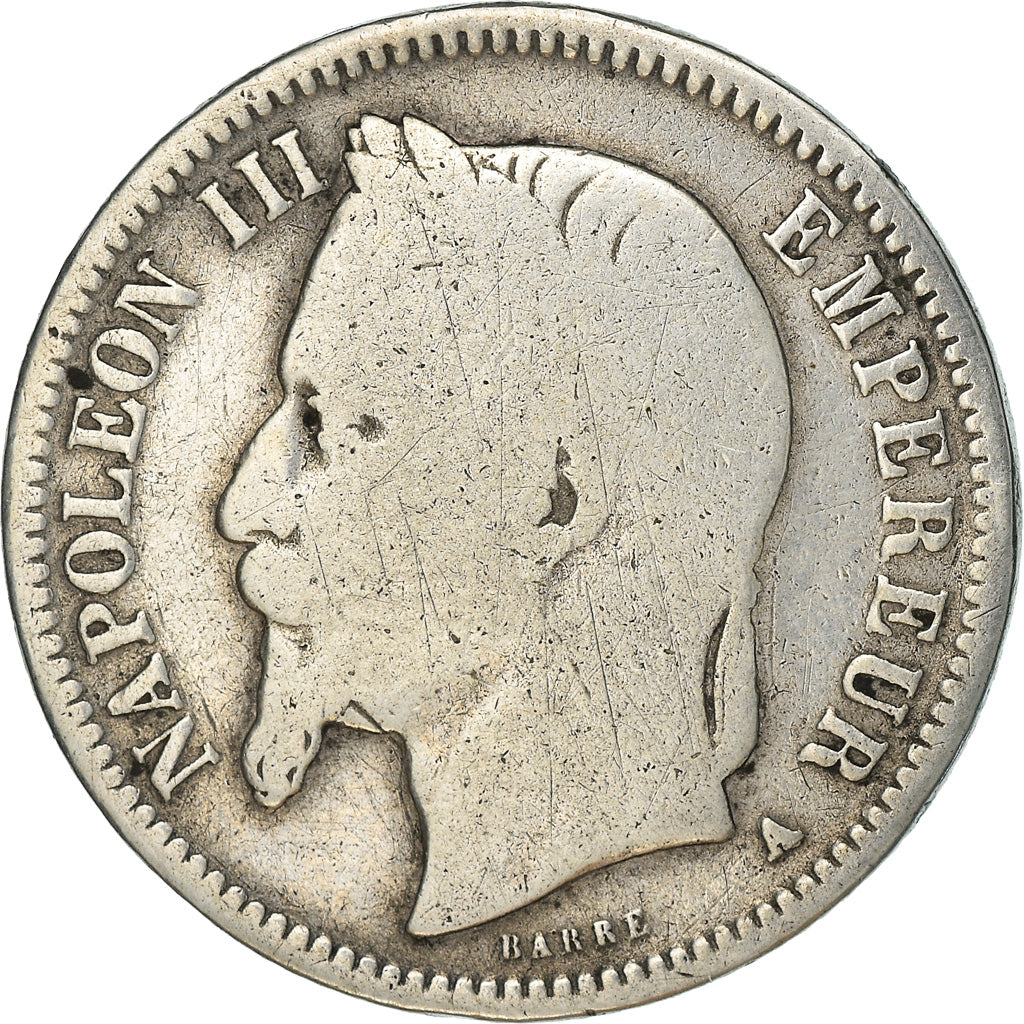 Coin, France, Napoleon III, Napoléon III, Franc, 1868, Paris, VF(20-25)