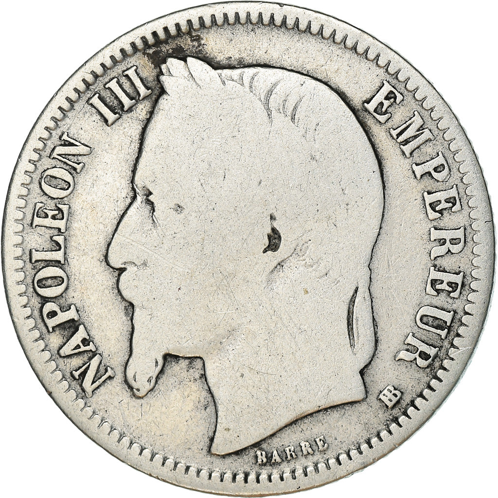Coin, France, Napoleon III, Napoléon III, Franc, 1870, Strasbourg, F(12-15)