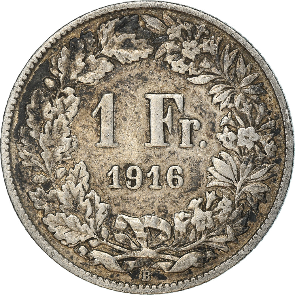 Monnaie, Suisse, Franc, 1916, Bern, TB, Argent, KM:24