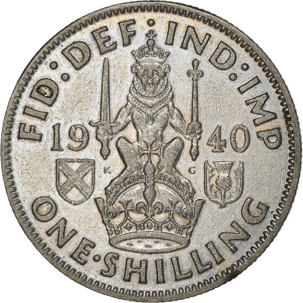 Coin, Great Britain, George VI, Shilling, 1940, EF(40-45), Silver, KM:854