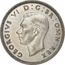 Coin, Great Britain, George VI, Shilling, 1942, AU(50-53), Silver, KM:854