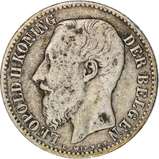 Coin, Belgium, Leopold II, Franc, 1887, VF(30-35), Silver, KM:29.1