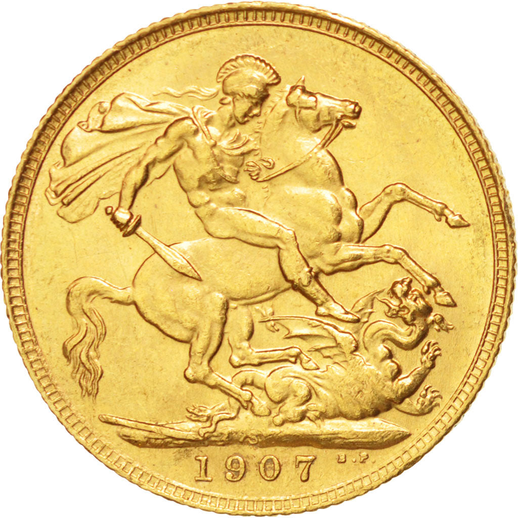 AUSTRALIA, Sovereign, 1907, Sydney, KM #15, AU(50-53), Gold, 21, 7.98