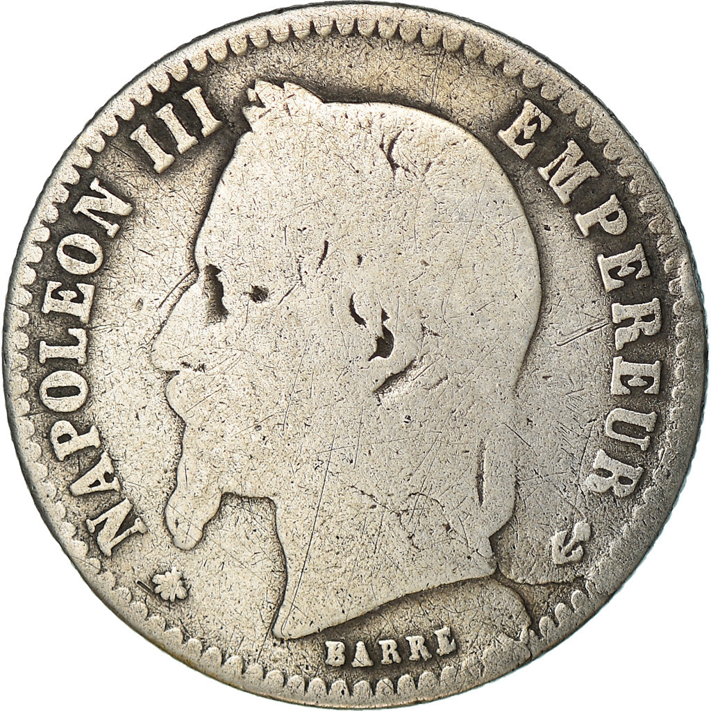 Moneta, Francia, Napoleon III, Napoléon III, 50 Centimes, 1867, Paris, MB