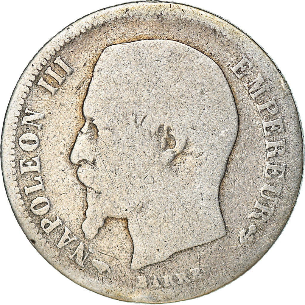 Monnaie, France, Napoleon III, Napoléon III, 50 Centimes, 1860, Paris, B+