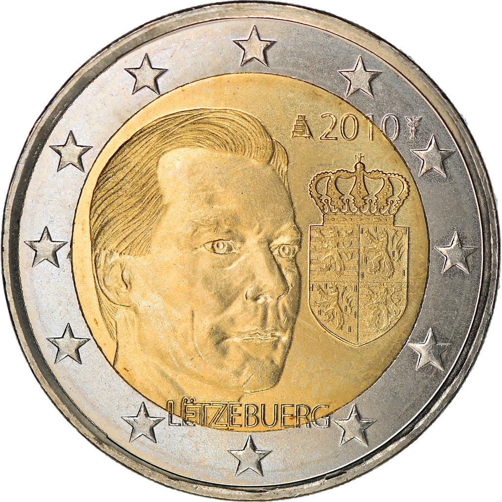 Lussemburgo, 2 Euro, armoiries du grand duc henri, 2010, Utrecht, SPL