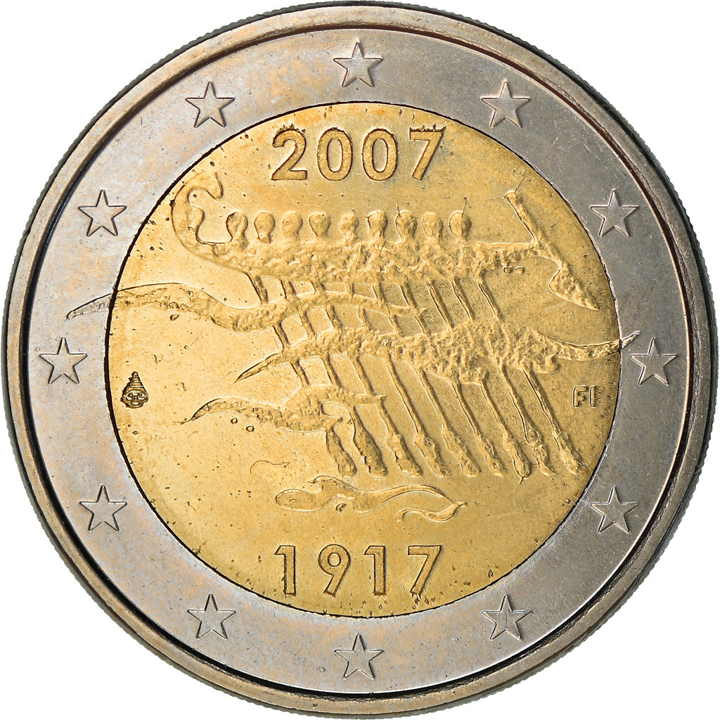 Finland, 2 Euro, 90th Anniversary of Independence, 2007, Vantaa, MS(63)