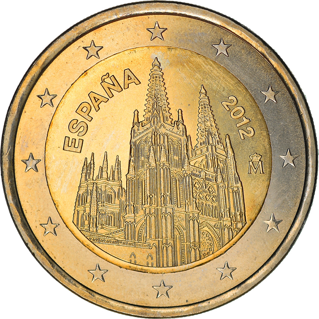 España, 2 Euro, Burgos, 2012, Madrid, SC, Bimetálico, KM:1254