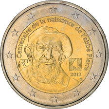 France, 2 Euro, Abbé Pierre, 2012, Paris, MS(63), Bi-Metallic, KM:1894