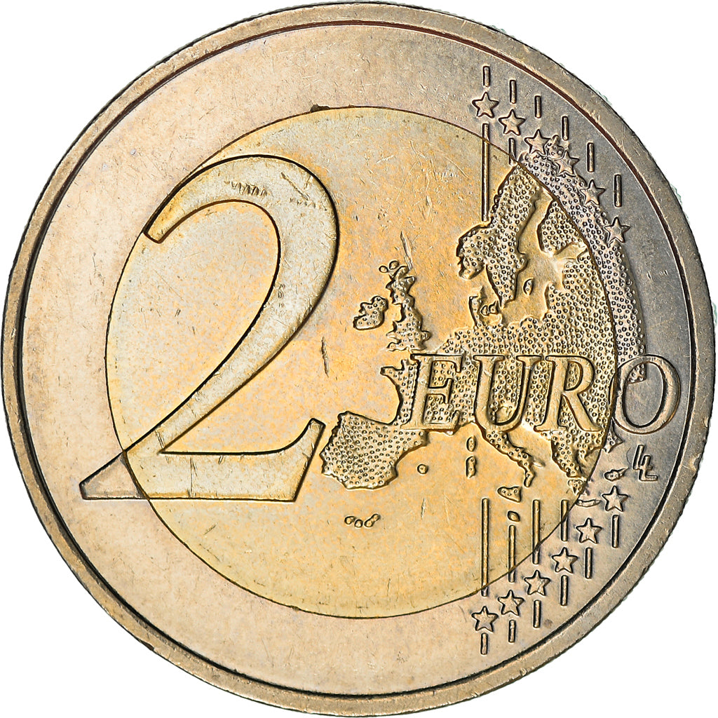 France, 2 Euro, 2015, 30 ans   Drapeau européen, MS(63), Bi-Metallic, KM:New