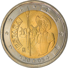 España, 2 Euro, Don Quichotte, 2005, Madrid, SC, Bimetálico, KM:1063