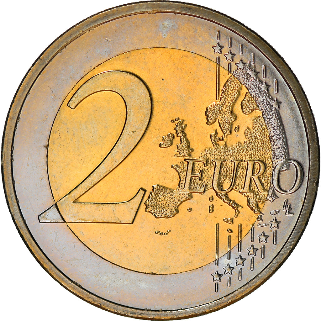 Netherlands, 2 Euro, Erasme, 2011, Brussels, MS(63), Bi-Metallic, KM:298