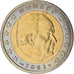 Mónaco, 2 Euro, Prince Rainier III, 2001, Paris, MS(63), Bimetálico, KM:174