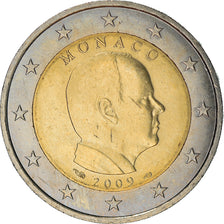 Mónaco, 2 Euro, Prince Albert II, 2009, MS(63), Bimetálico, KM:195