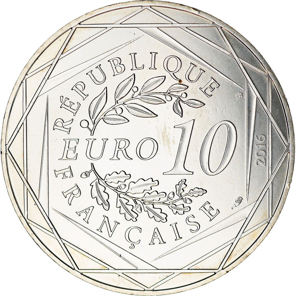 France, 10 Euro, Petit prince et les peintres, 2016, Paris, MS(65-70), Silver