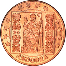 Andorra, Fantasy euro patterns, 2 Euro Cent, 2003, FDC, Acciaio placcato rame