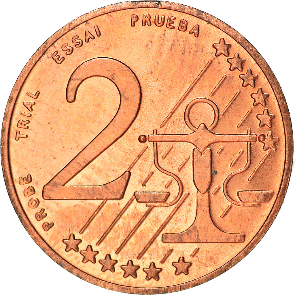 Andorra, Fantasy euro patterns, 2 Euro Cent, 2003, FDC, Acciaio placcato rame