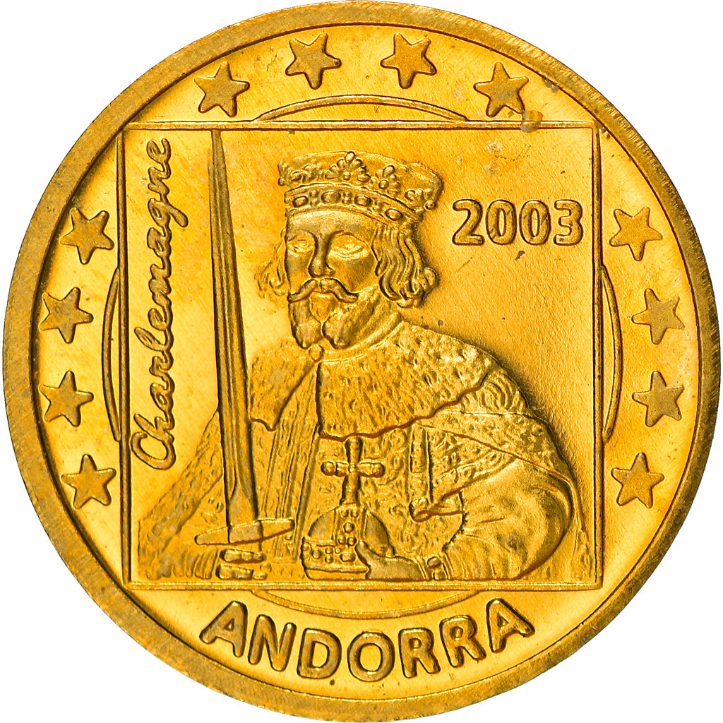 Andorra, Fantasy euro patterns, 10 Euro Cent, 2003, FDC, Ottone