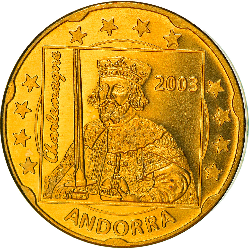 Andorra, Fantasy euro patterns, 20 Euro Cent, 2003, STGL, Messing