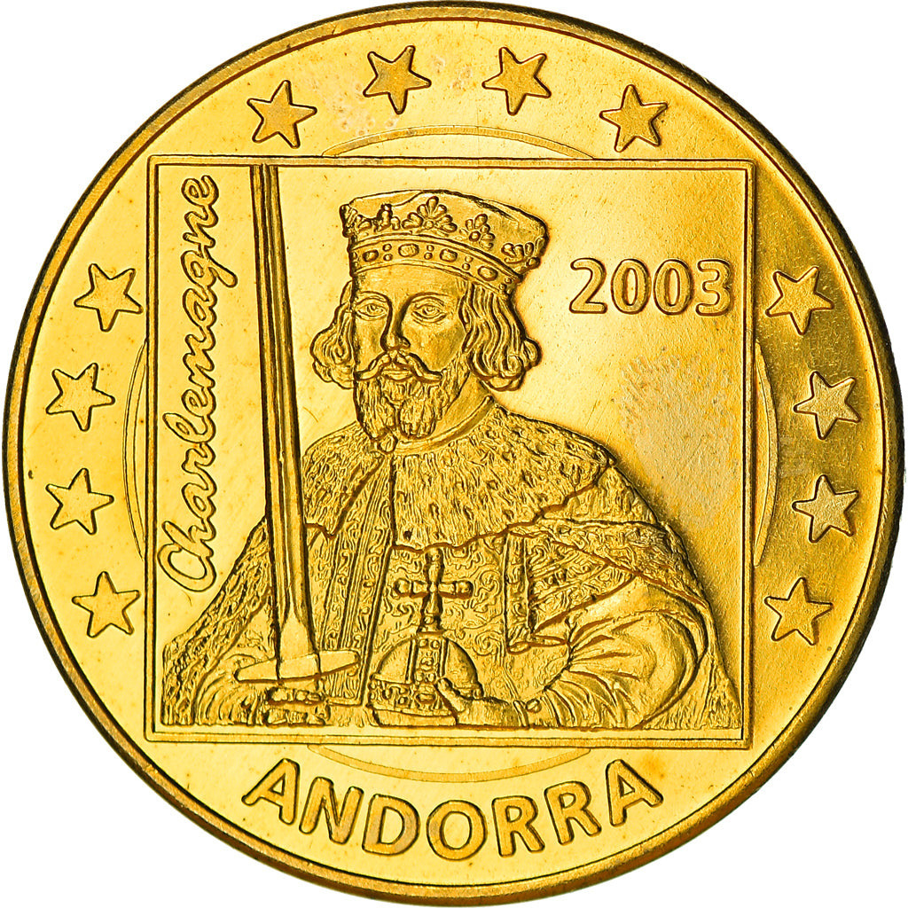 Andorra, Fantasy euro patterns, 50 Euro Cent, 2003, FDC, Ottone